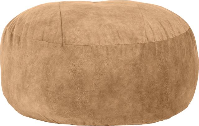 Kids Aniline I Tan Bean Bag Chair - Thumbnail - Image 1