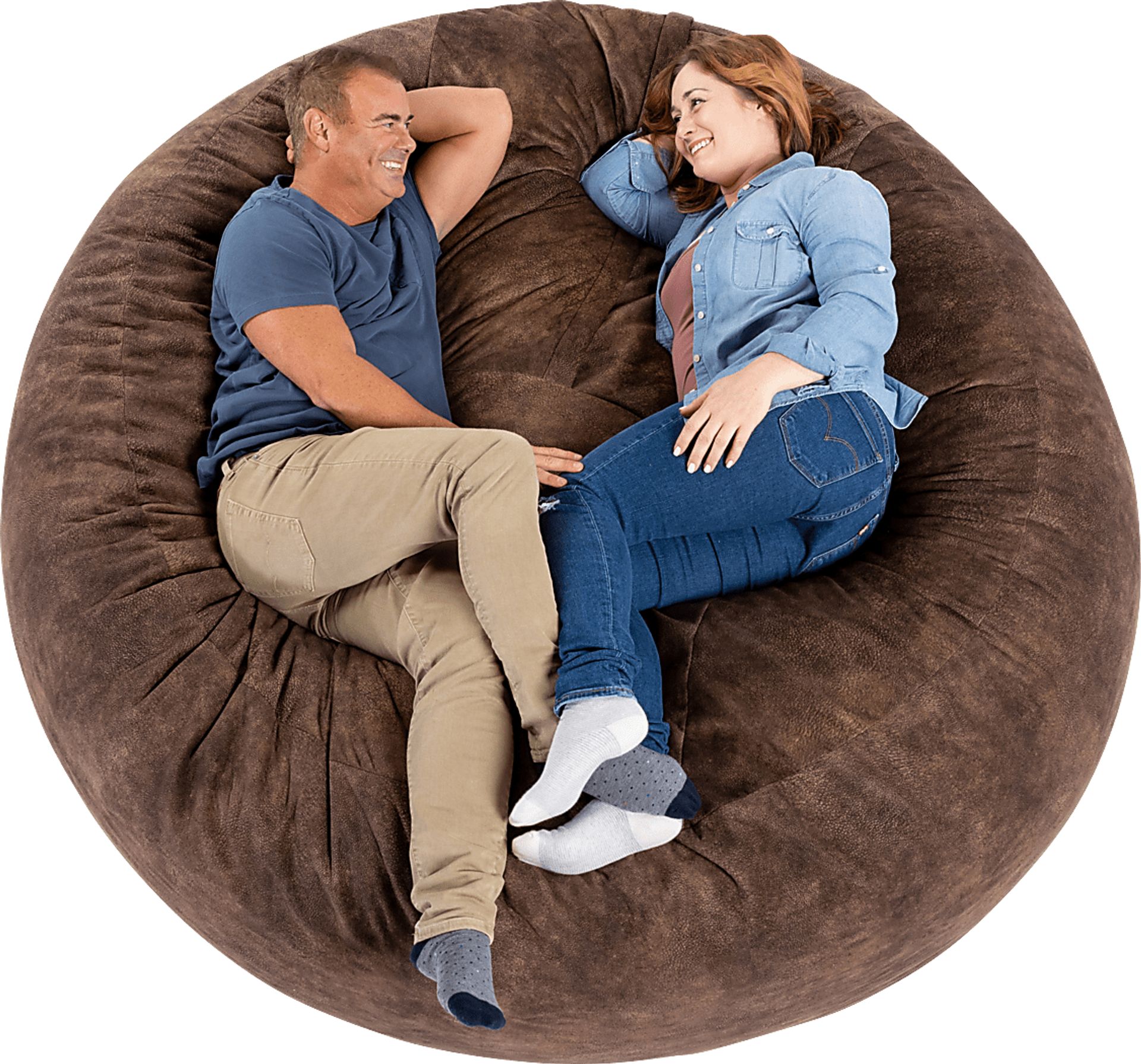 Kids Aniline I Brown Bean Bag Chair - Image 3