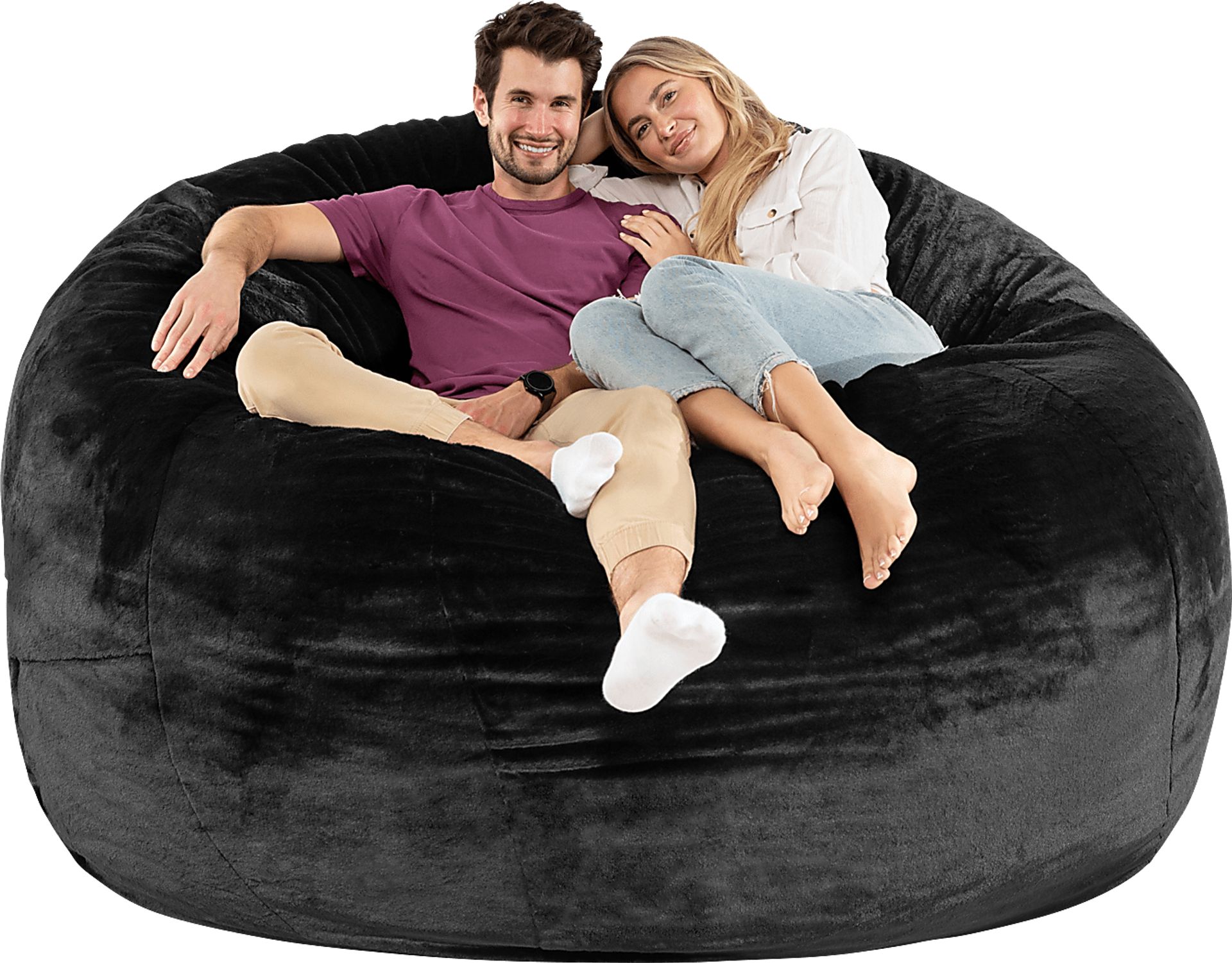 Kids Aniline II Black Bean Bag Chair - Image 2