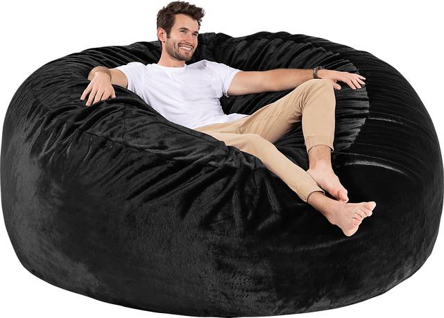 Kids Aniline II Black Bean Bag Chair - Thumbnail - Image 3