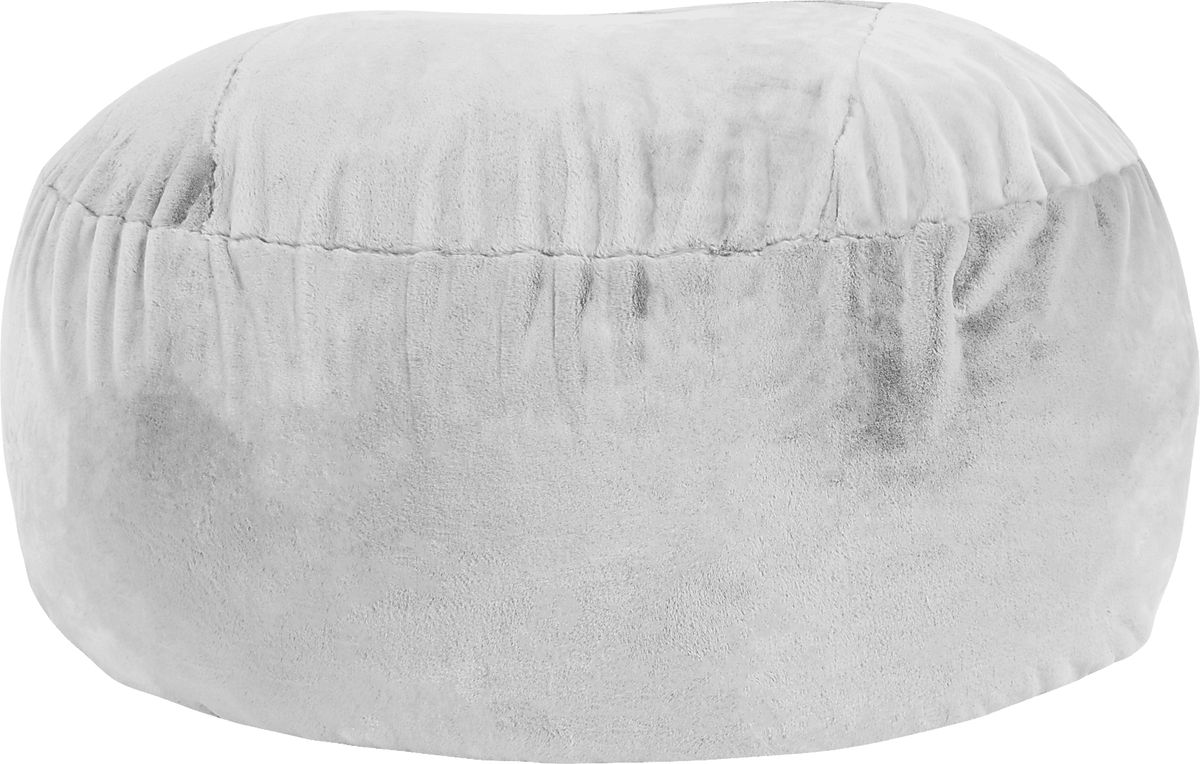 Aniline II White Polyester,Polyurethane Fabric 6 Foot Bean Bag Rooms