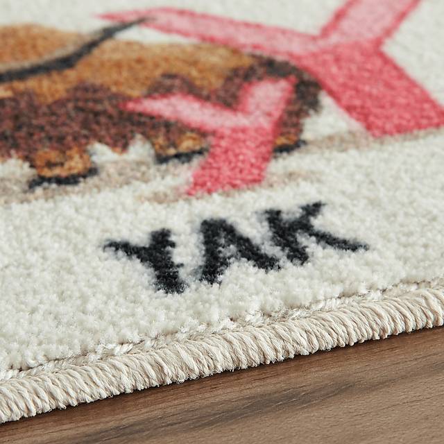 Kids Animal Alphabet White 5' x 8' Rug - Thumbnail - Image 3