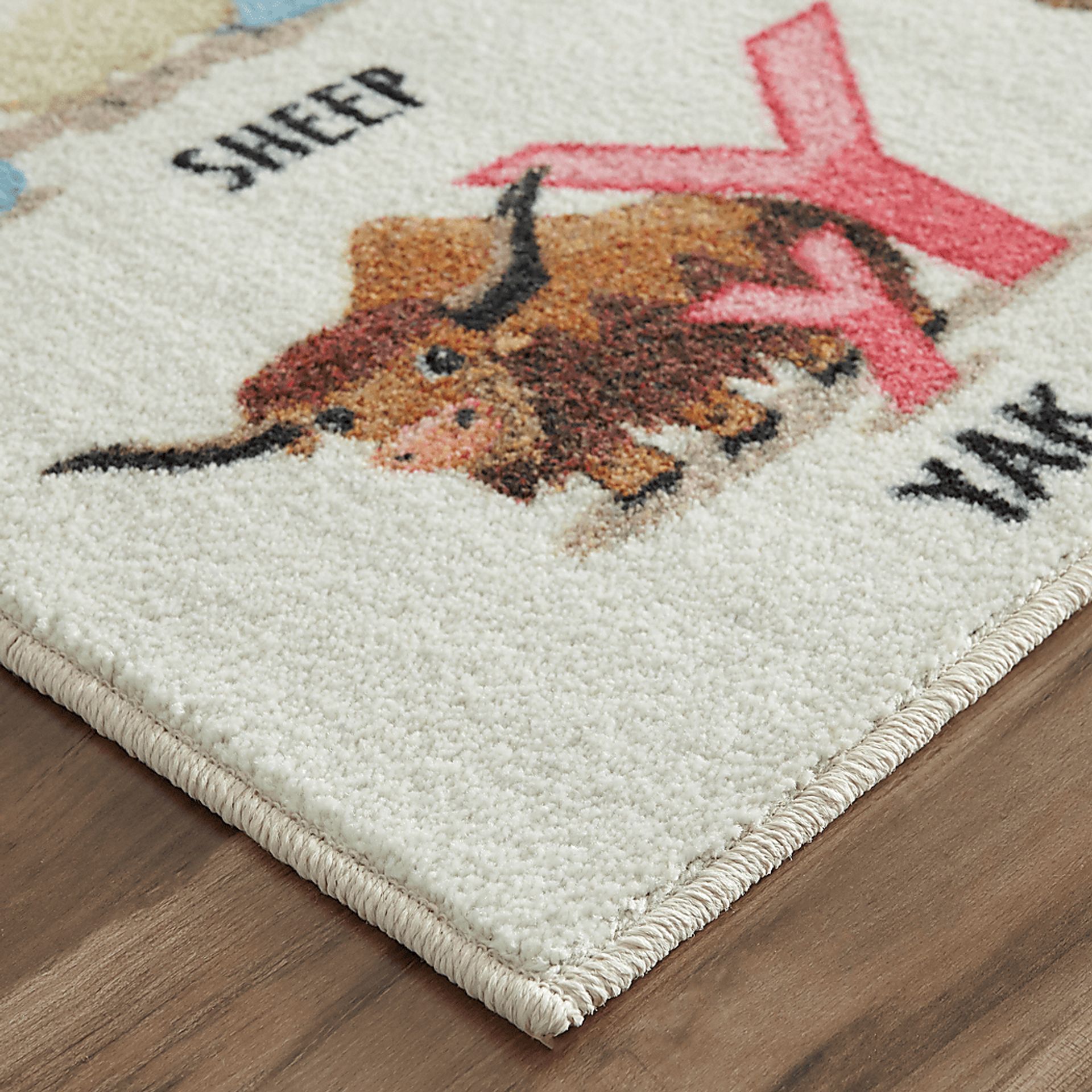 Kids Animal Alphabet White 5' x 8' Rug - Image 5