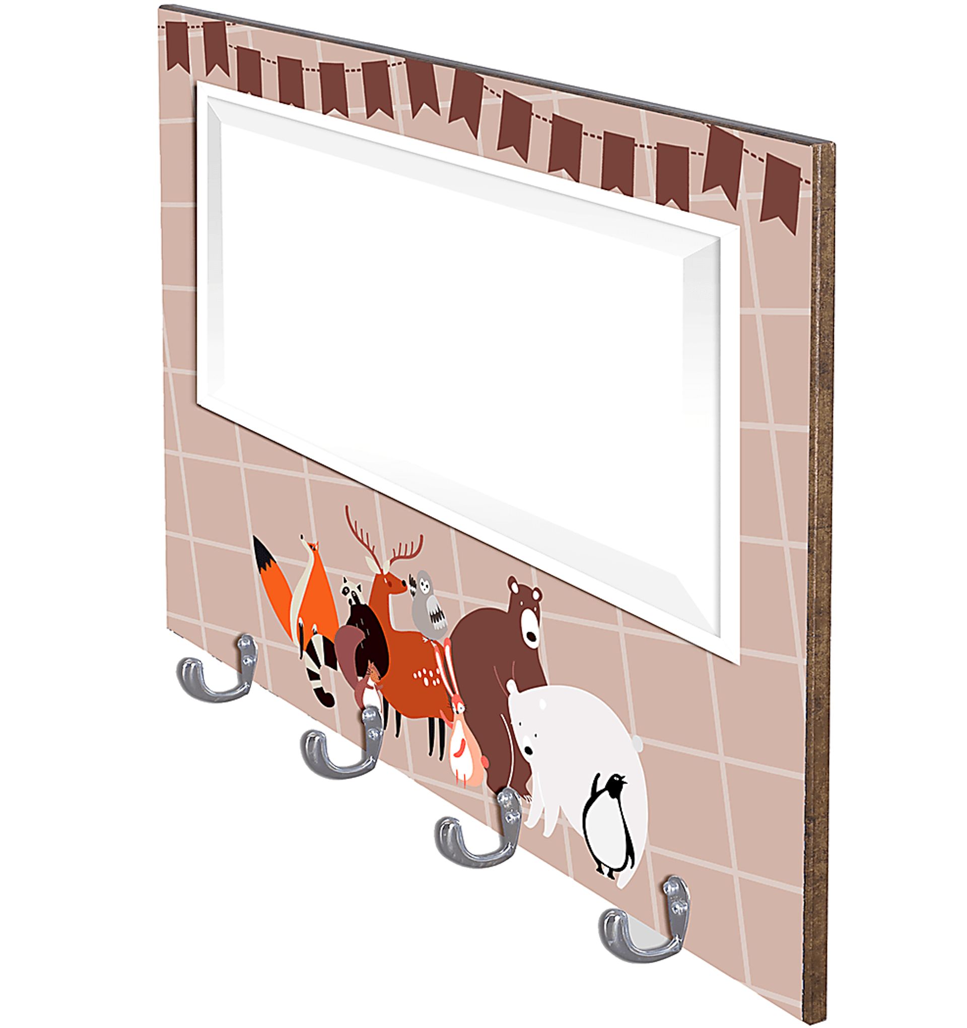 Kids Animal Around Pink Wall Mirror - Image 2