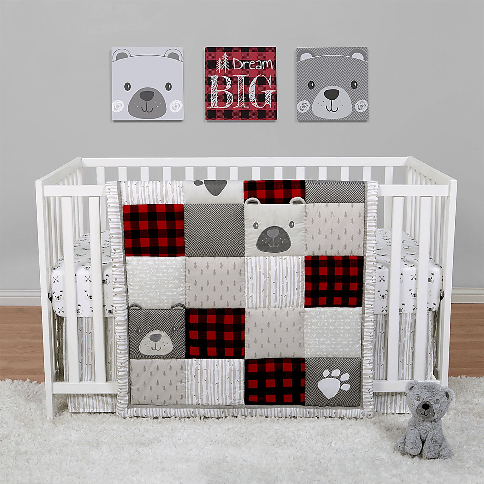Kids Anouk Red 4 Pc Baby Bedding Set - Image 1