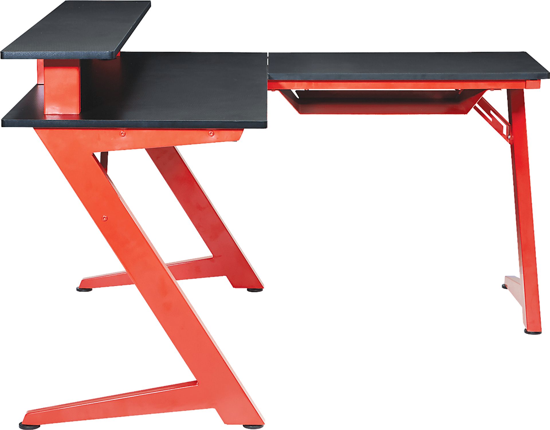 Antinous Red L-Shaped PC Gaming Desk - Image 6