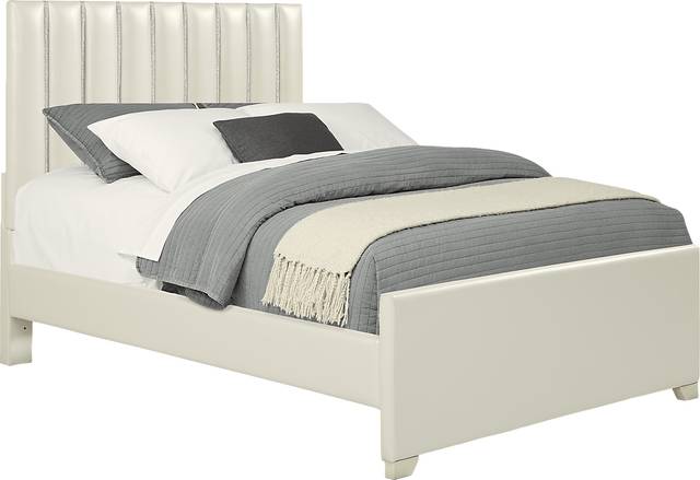 Kids Anya White 3 Pc Full Upholstered Bed - Thumbnail - Image 1