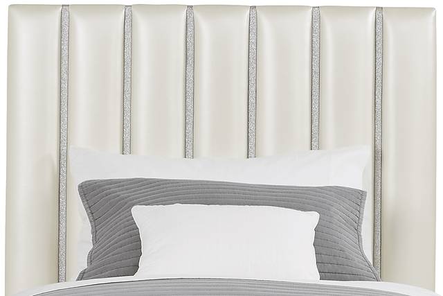 Kids Anya White 3 Pc Twin Upholstered Bed - Thumbnail - Image 3