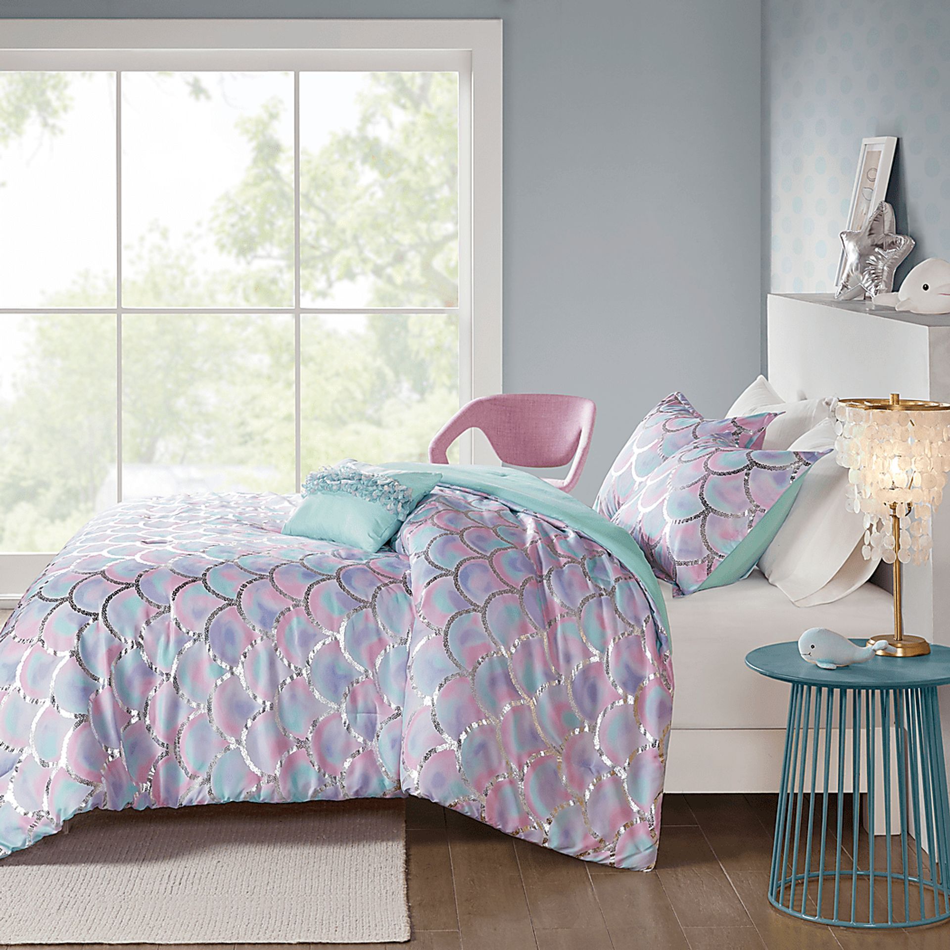 Kids Aquapolis Purple 3 Pc Twin XL Comforter Set - Image 3