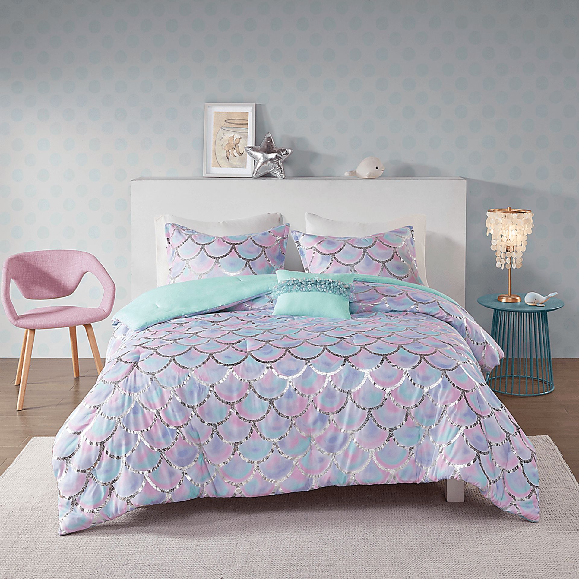 Kids Aquapolis Purple 3 Pc Twin XL Comforter Set - Image 1