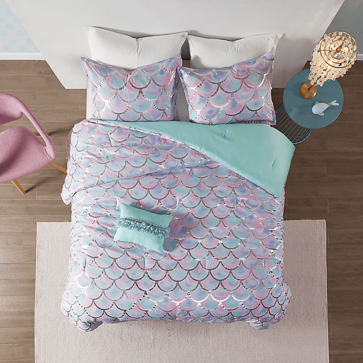 Kids Aquapolis Purple 4 Pc Full/Queen Comforter Set