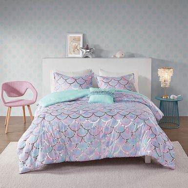 Kids Aquapolis Purple 4 Pc Full/Queen Comforter Set