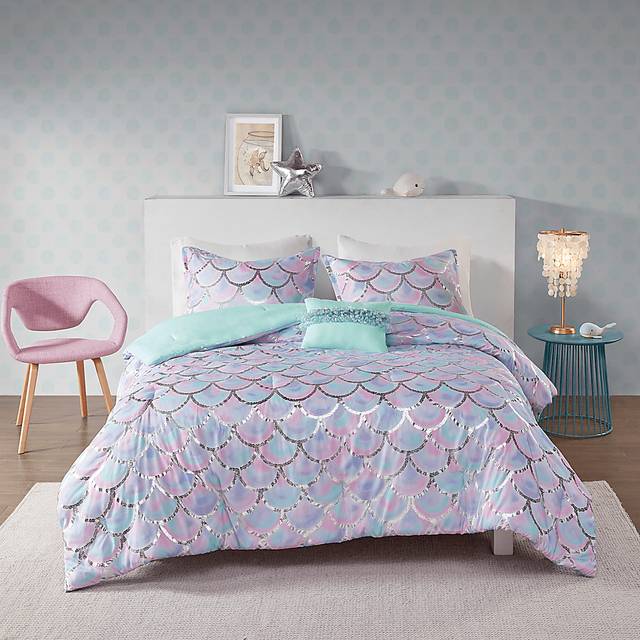 Kids Aquapolis Purple 4 Pc Full/Queen Comforter Set - Thumbnail - Image 1