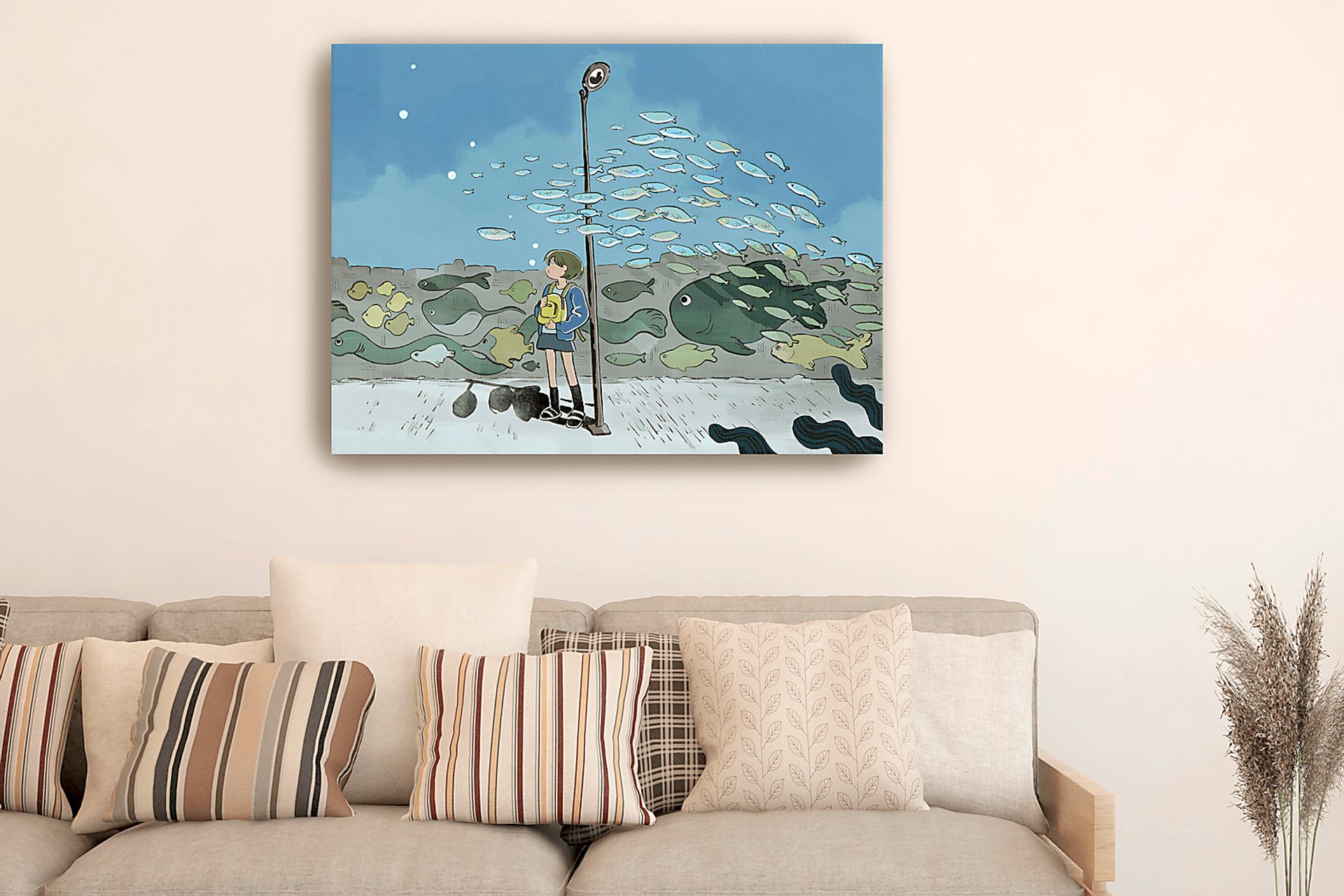 Kids Aquatic Dreams II Blue Artwork - Image 2
