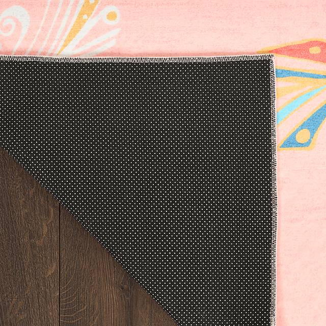 Kids Arlo Feather Pink 6'6 x 9'2 Rug - Thumbnail - Image 5