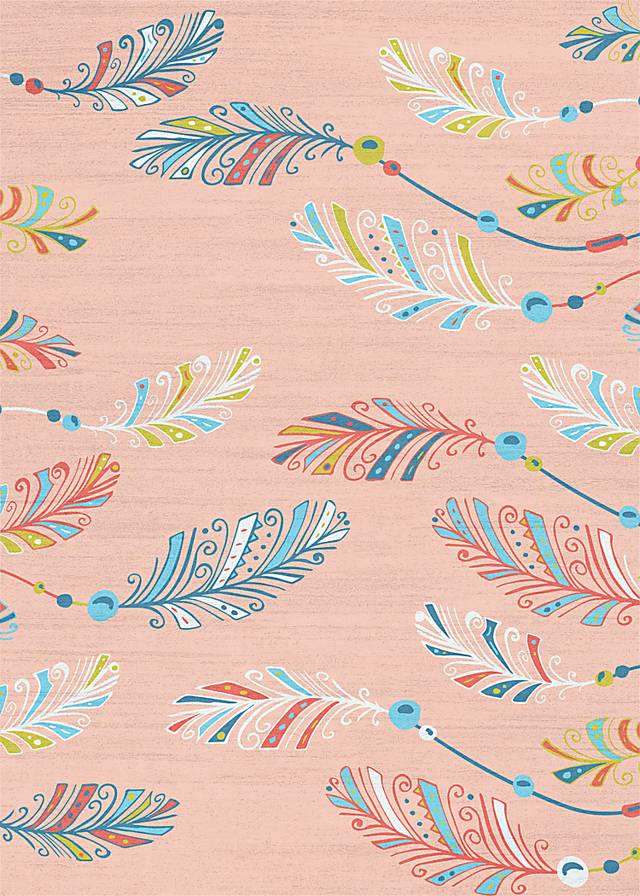 Kids Arlo Feather Pink 6'6 x 9'2 Rug - Thumbnail - Image 1