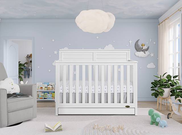 Kids Aroro White Convertible Crib - Thumbnail - Image 2