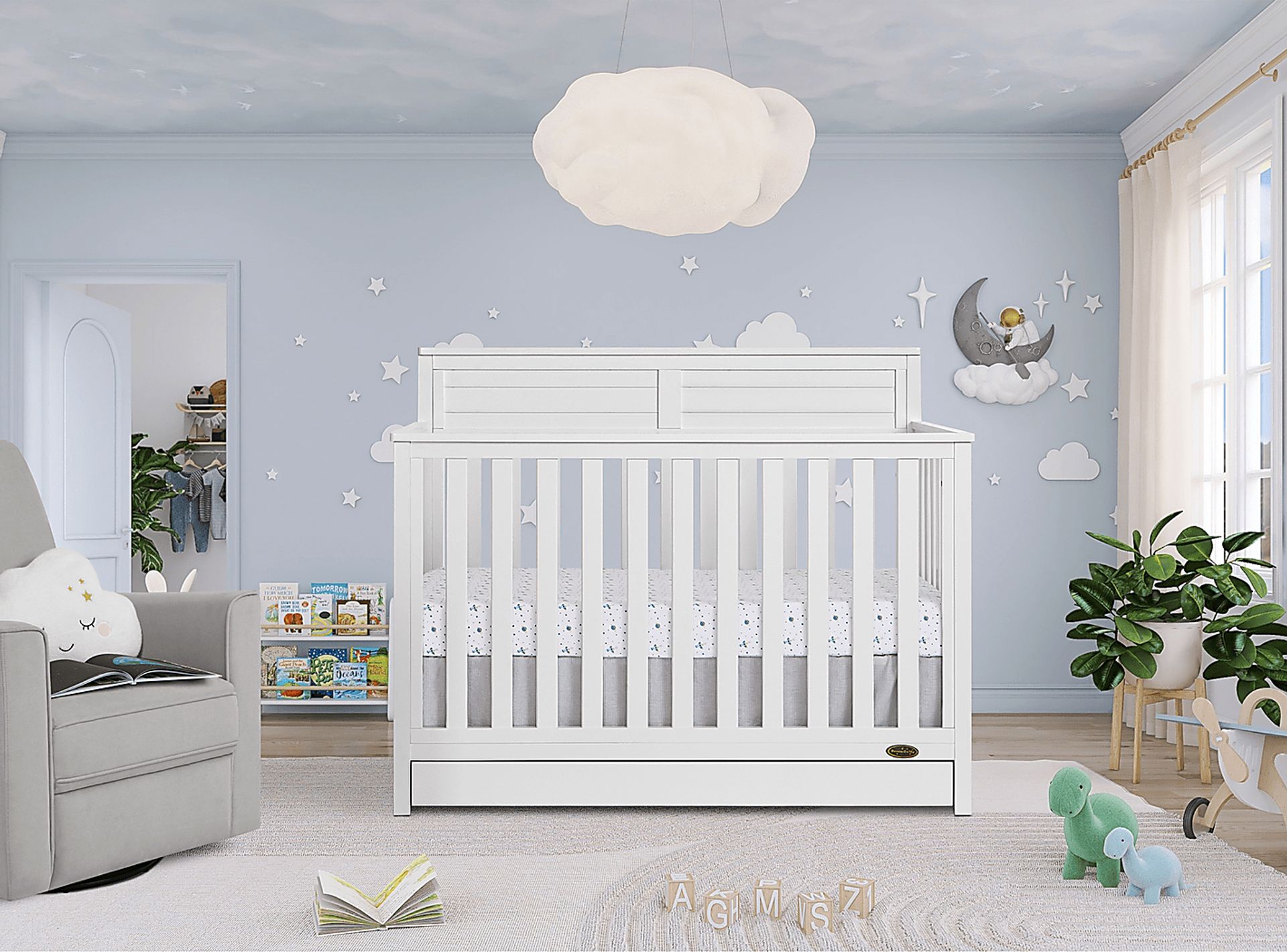 Kids Aroro White Convertible Crib - Image 2