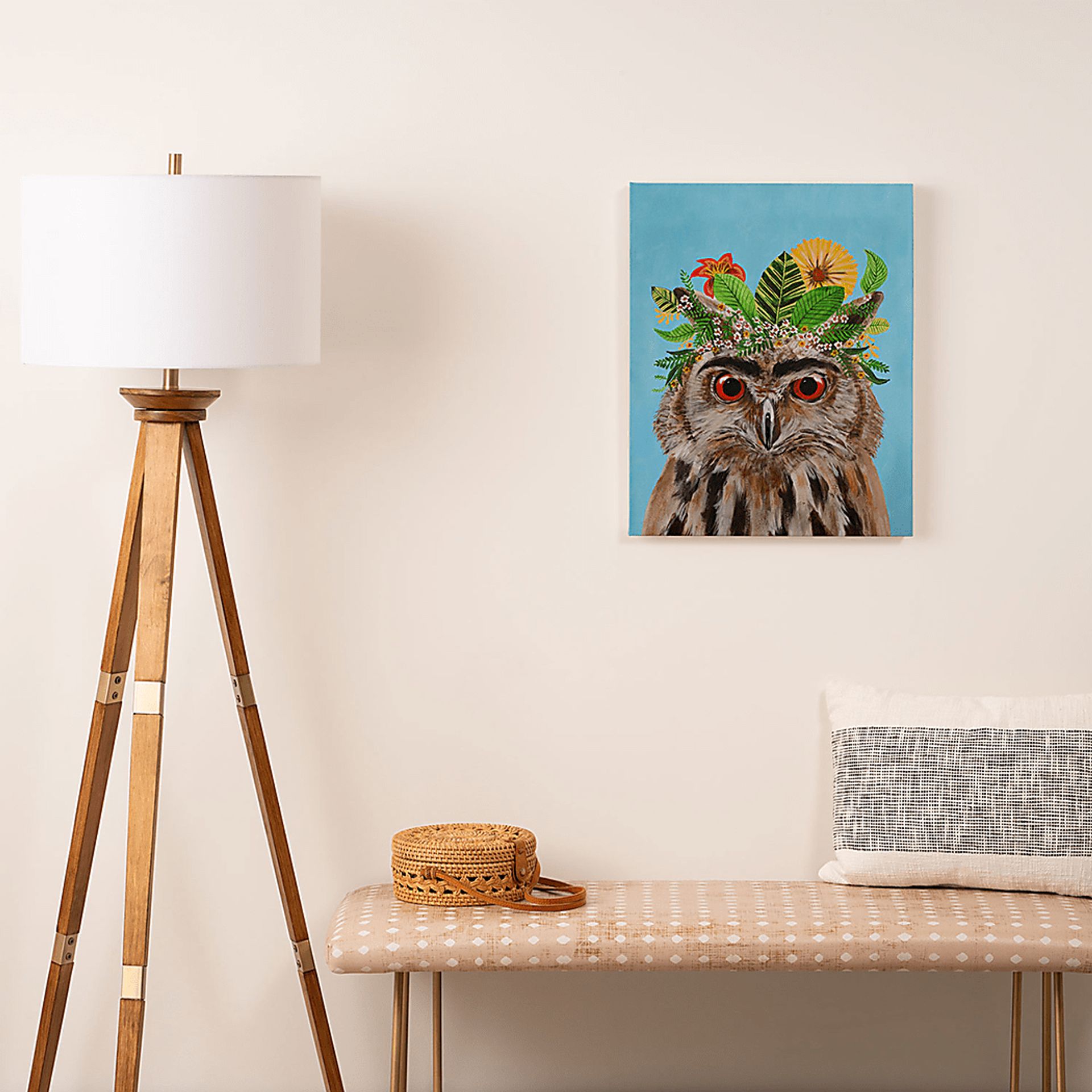 Kids Artist Owl II Blue Artwork - Image 2