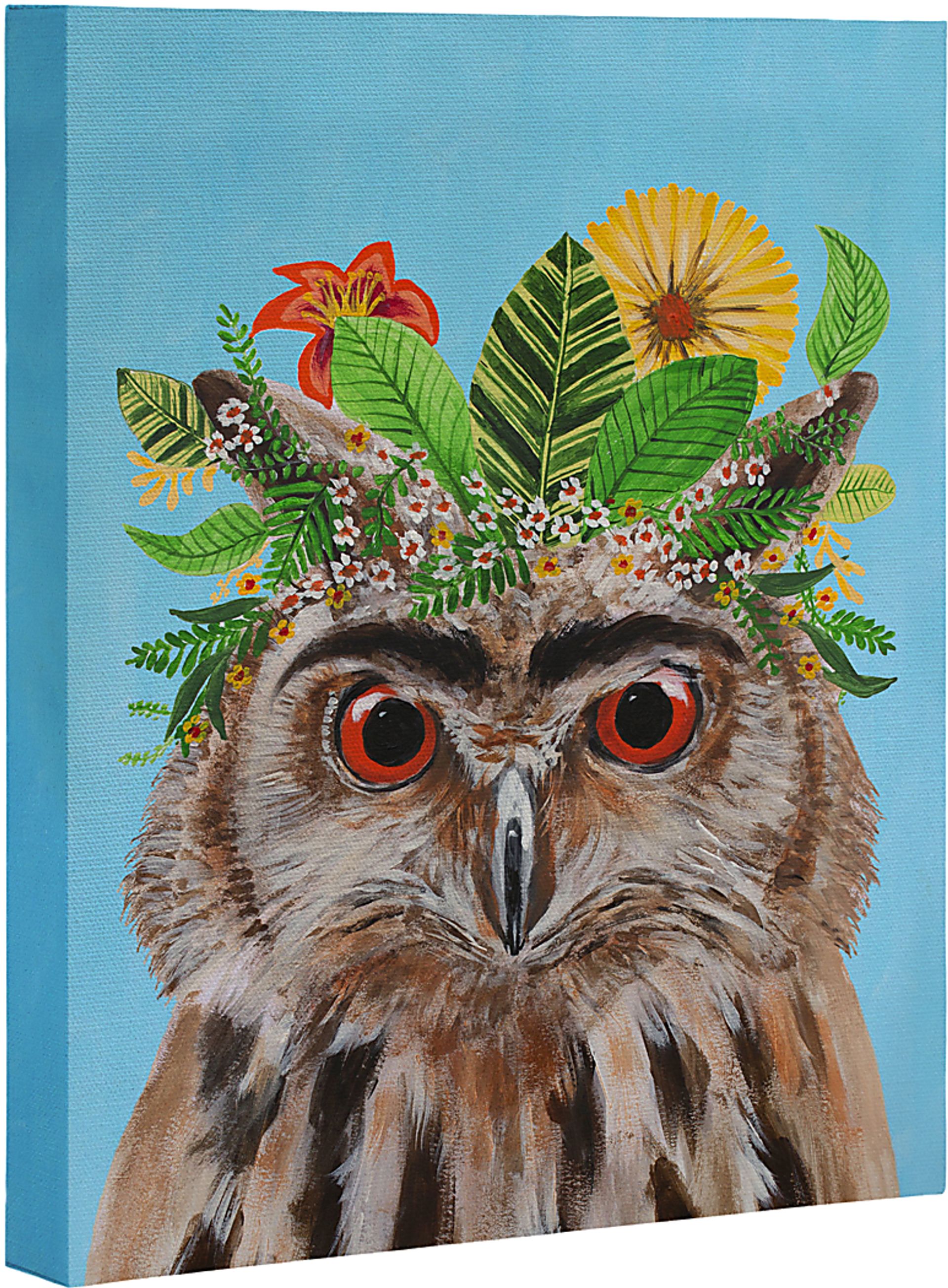 Kids Artist Owl II Blue Artwork - Image 1