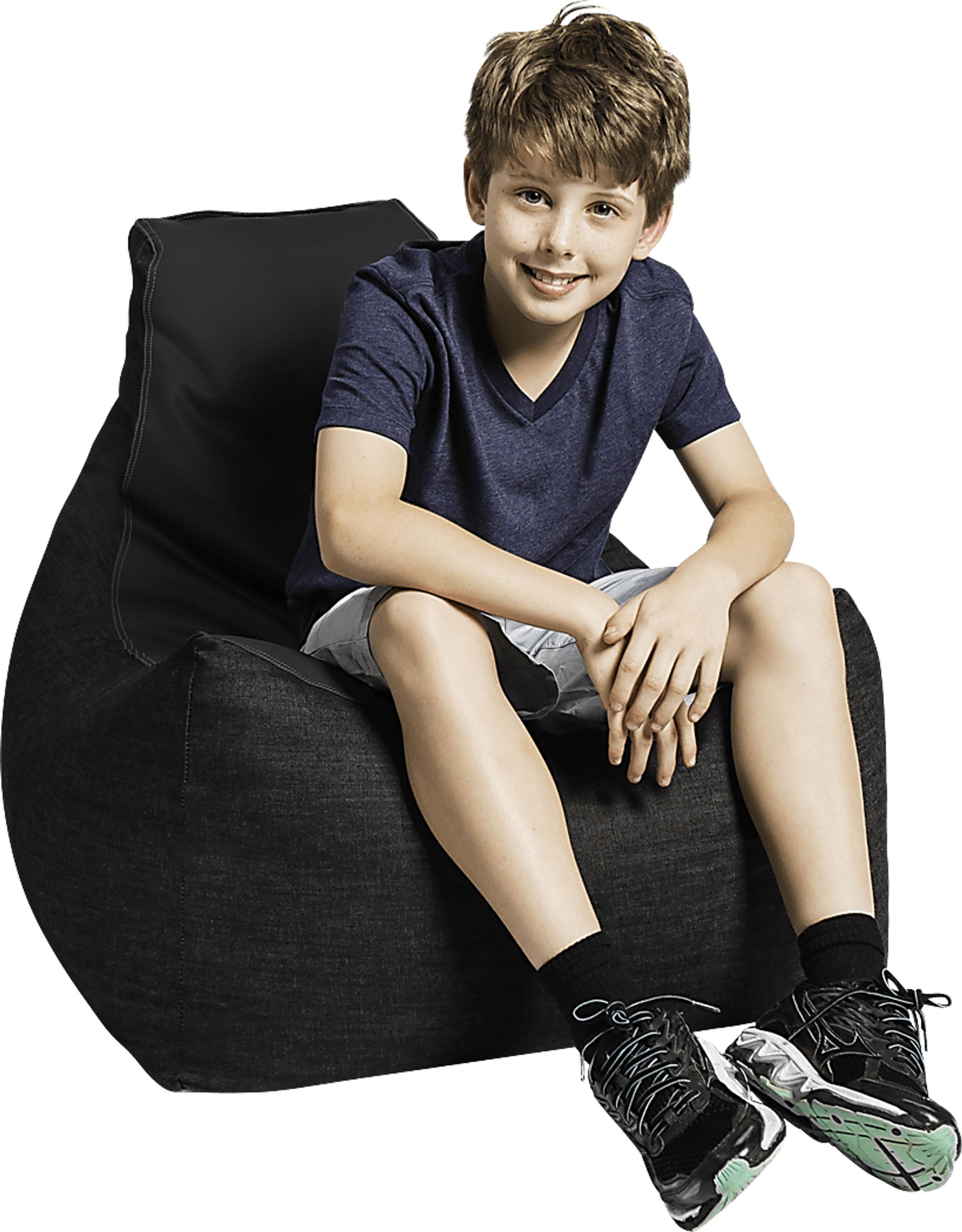 Kids Azani Black Gaming Bean Bag Chair - Image 4