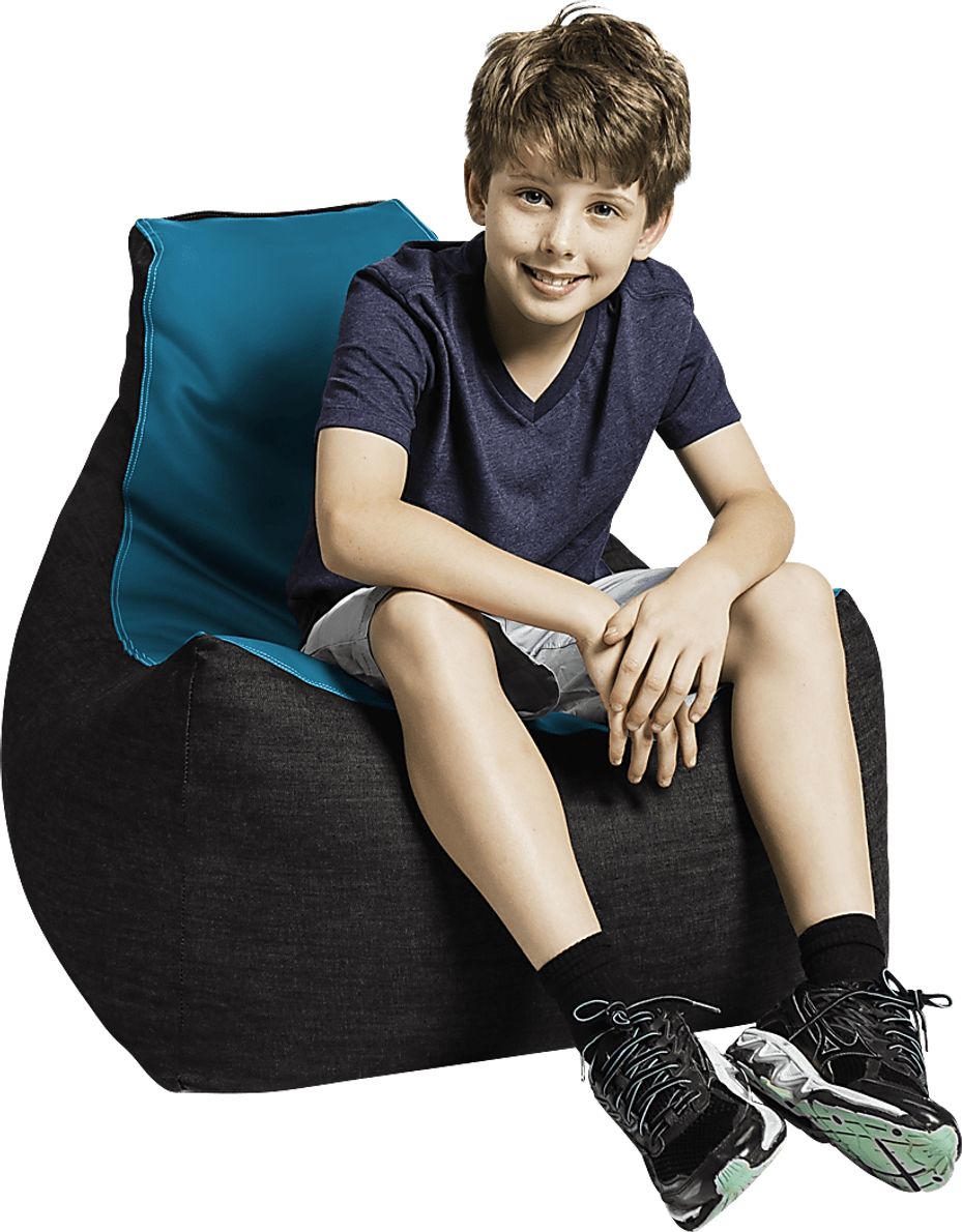 Kids Assley Blue Gaming Bean Bag Chair - Rooms To Go
