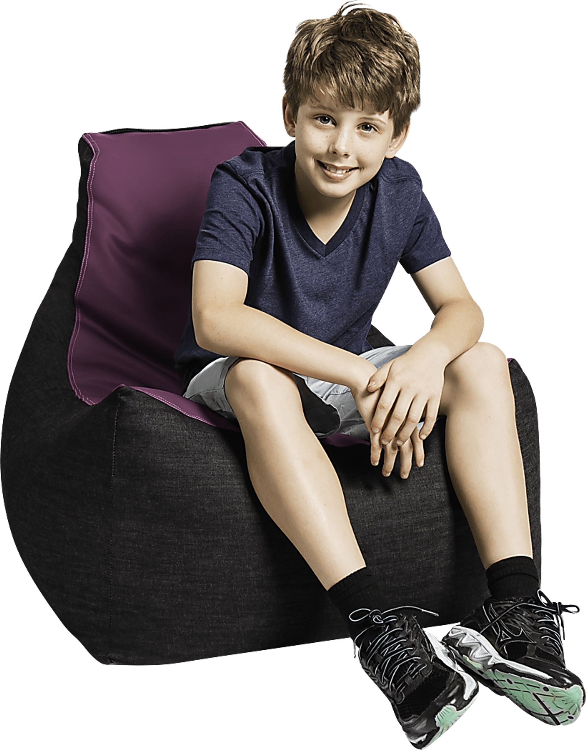 Kids Azani Purple Gaming Bean Bag Chair - Image 4