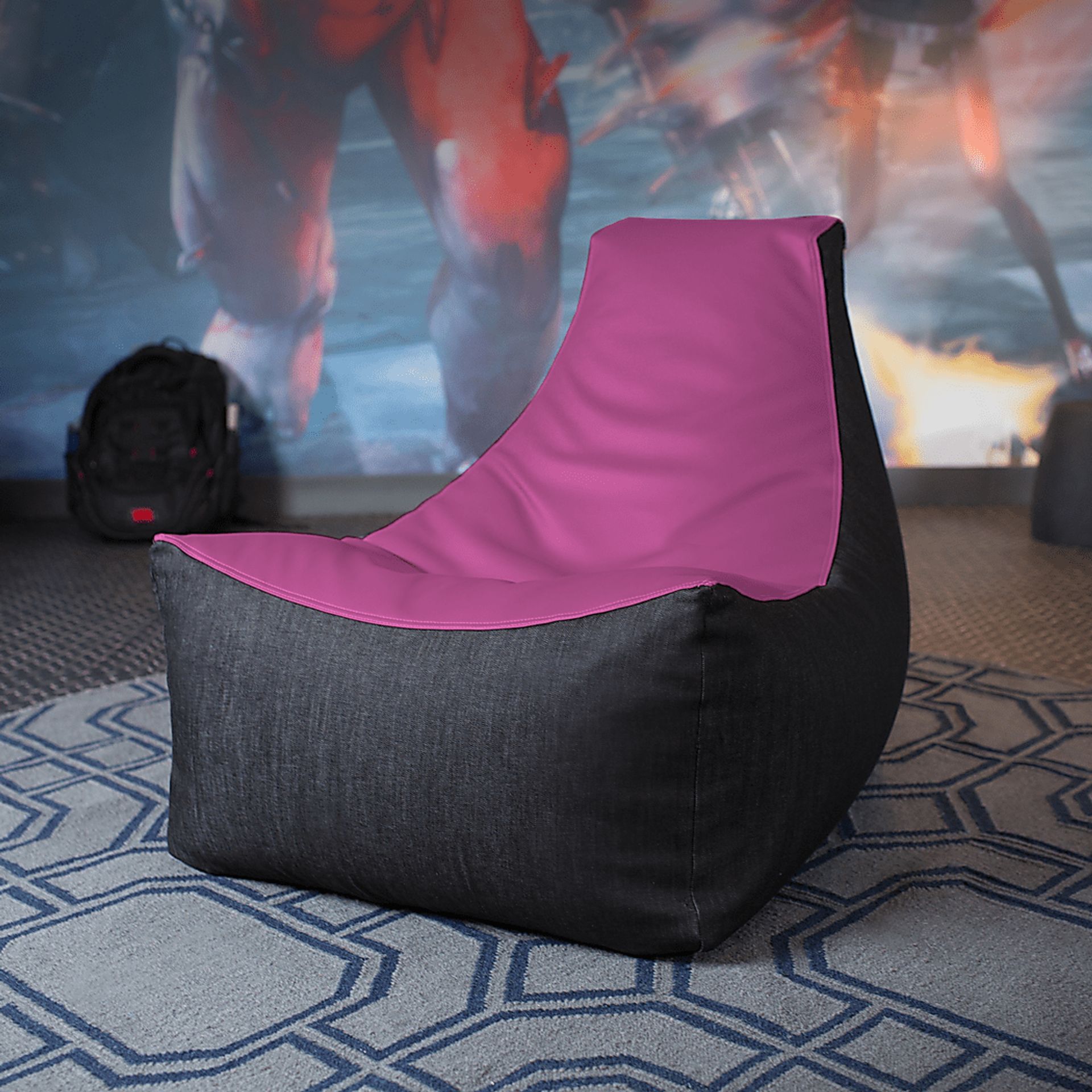 Kids Azani Purple Gaming Bean Bag Chair - Image 5