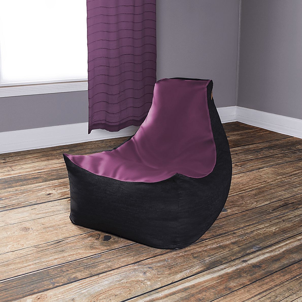 Kids Assley Purple Gaming Bean Bag Chair - Rooms To Go