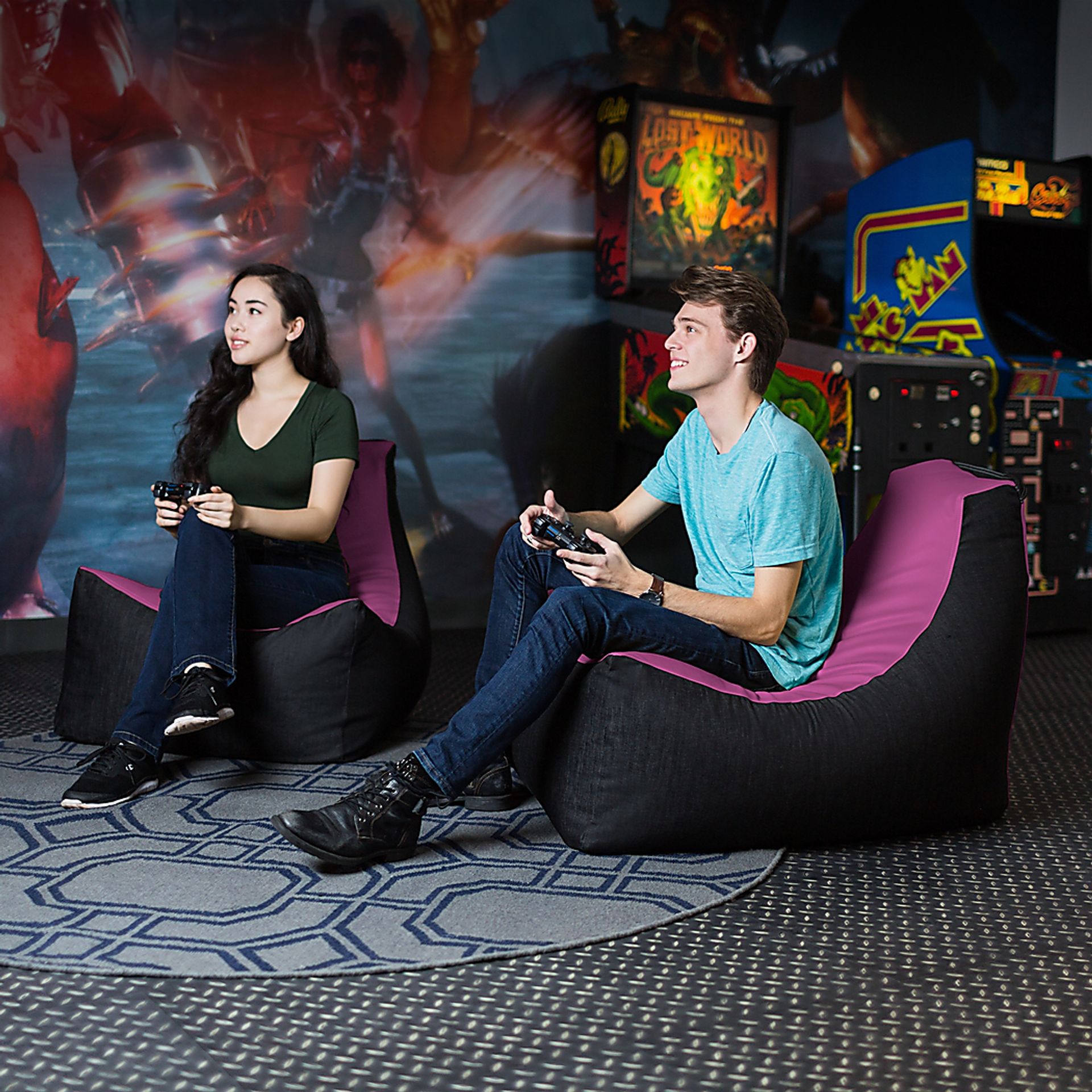 Kids Azani Purple Gaming Bean Bag Chair - Image 10