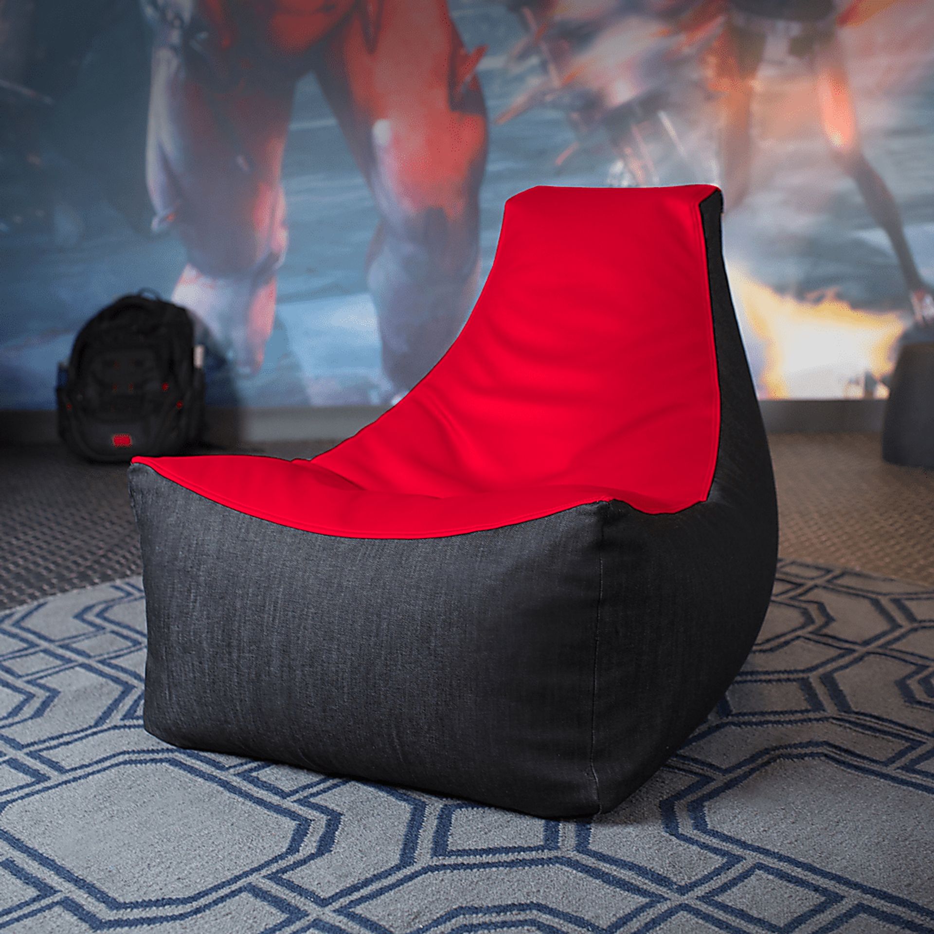 Kids Azani Red Gaming Bean Bag Chair - Image 5
