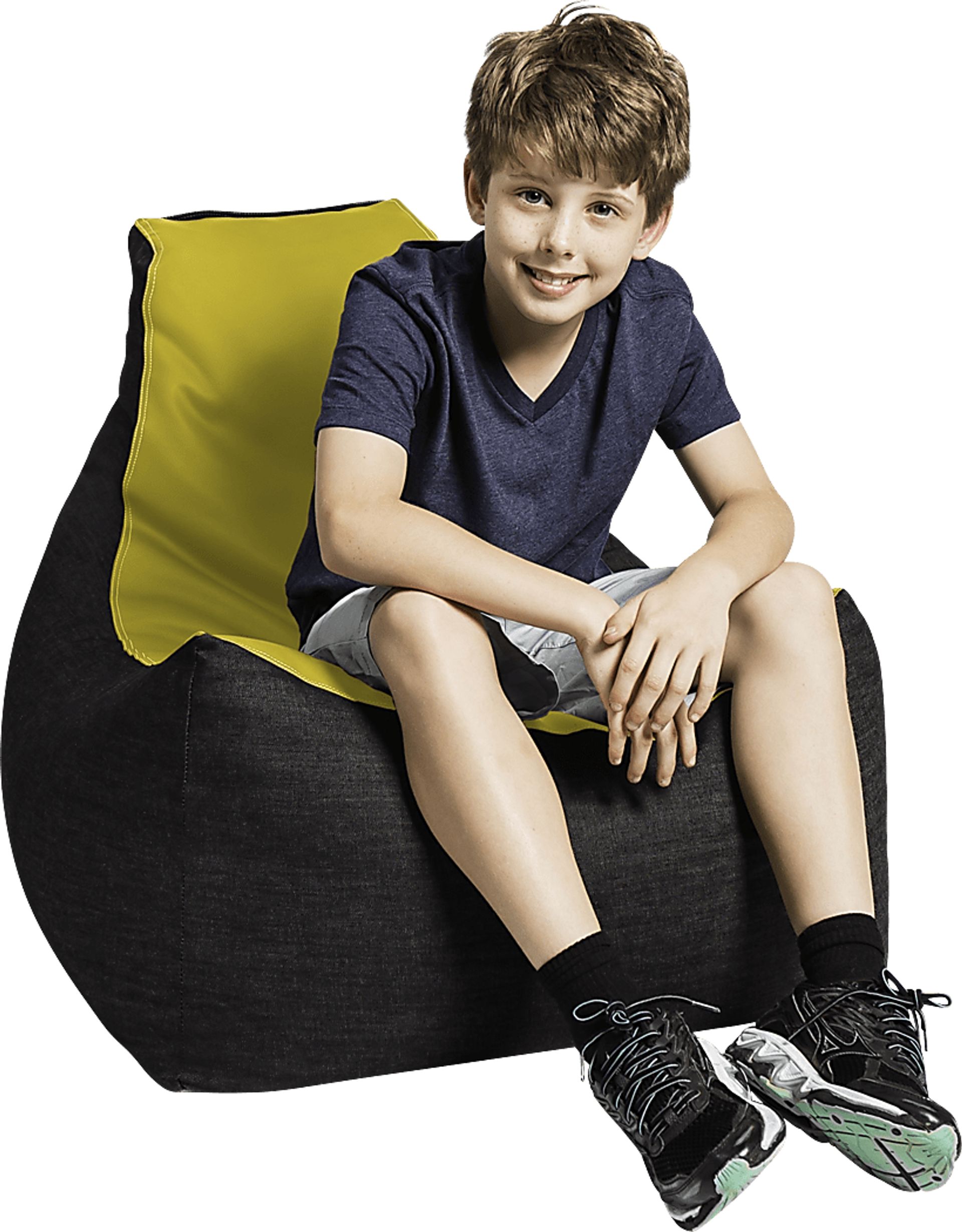 Kids Azani Yellow Gaming Bean Bag Chair - Image 4