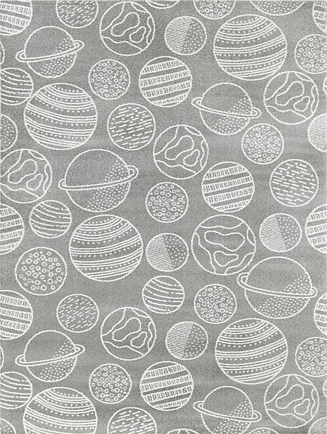 Kids Astro Fun Gray 5'3 x 7' Rug - Thumbnail - Image 1