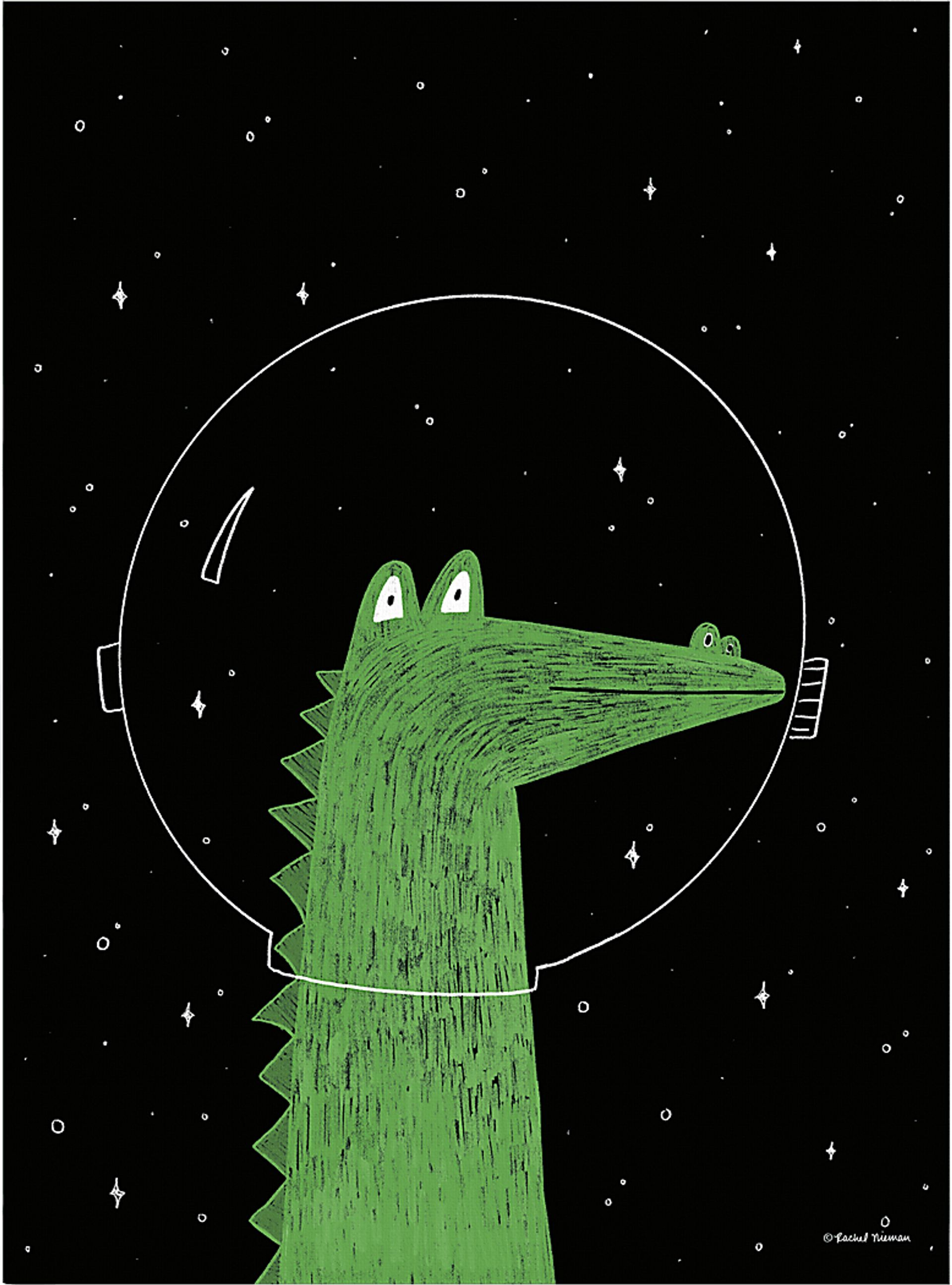 Kids Astro Gator II Black Artwork - Image 3