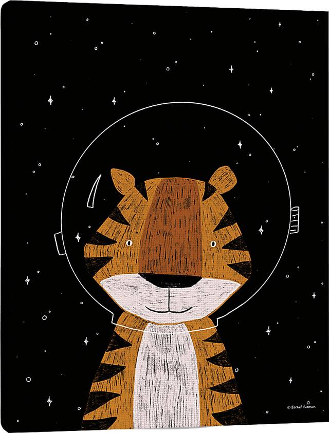 Kids Astro Tiger I Black Artwork - Thumbnail - Image 1