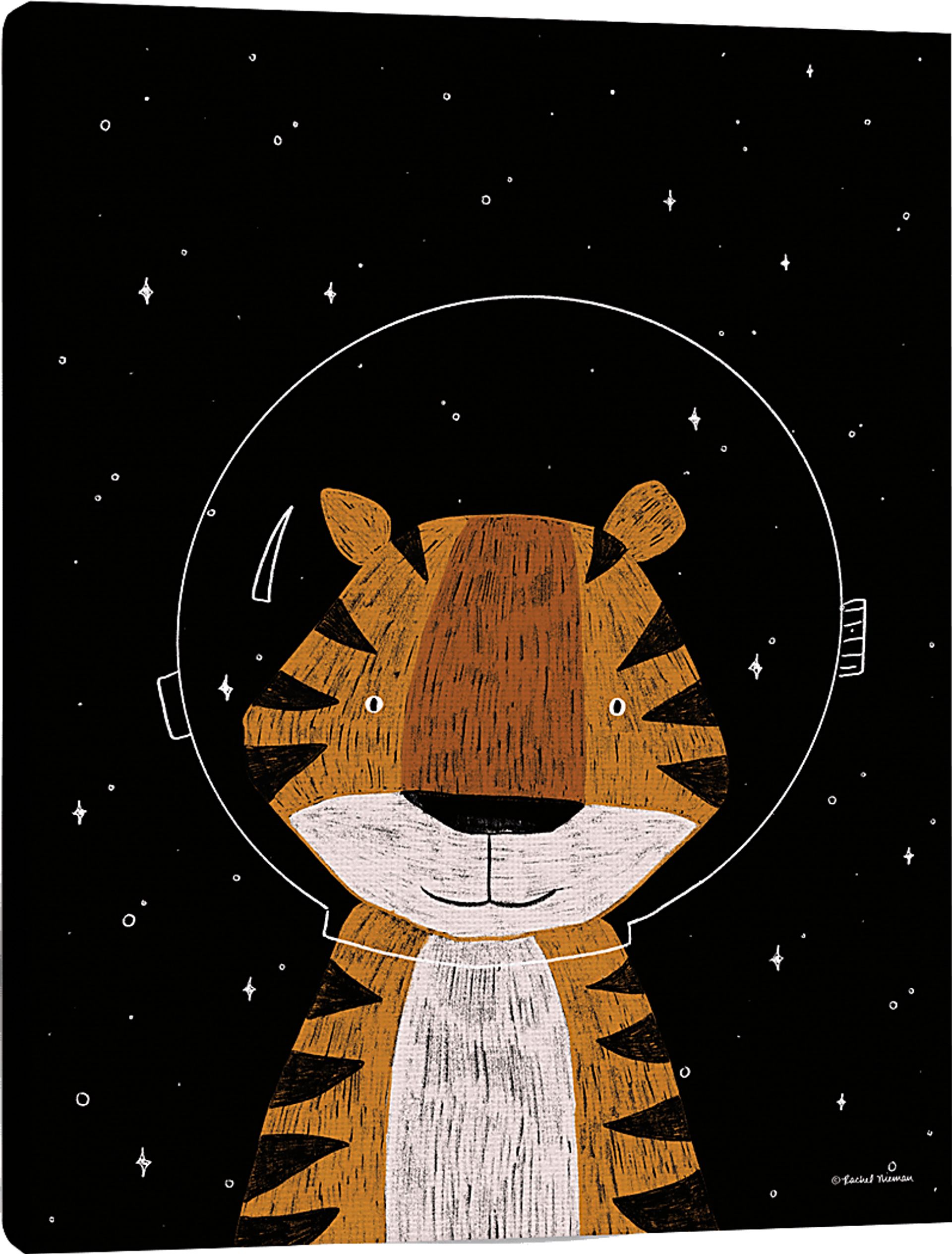 Kids Astro Tiger I Black Artwork - Image 1