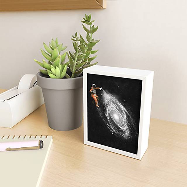 Kids Astronaut Art Black Mini Framed Art - Thumbnail - Image 2