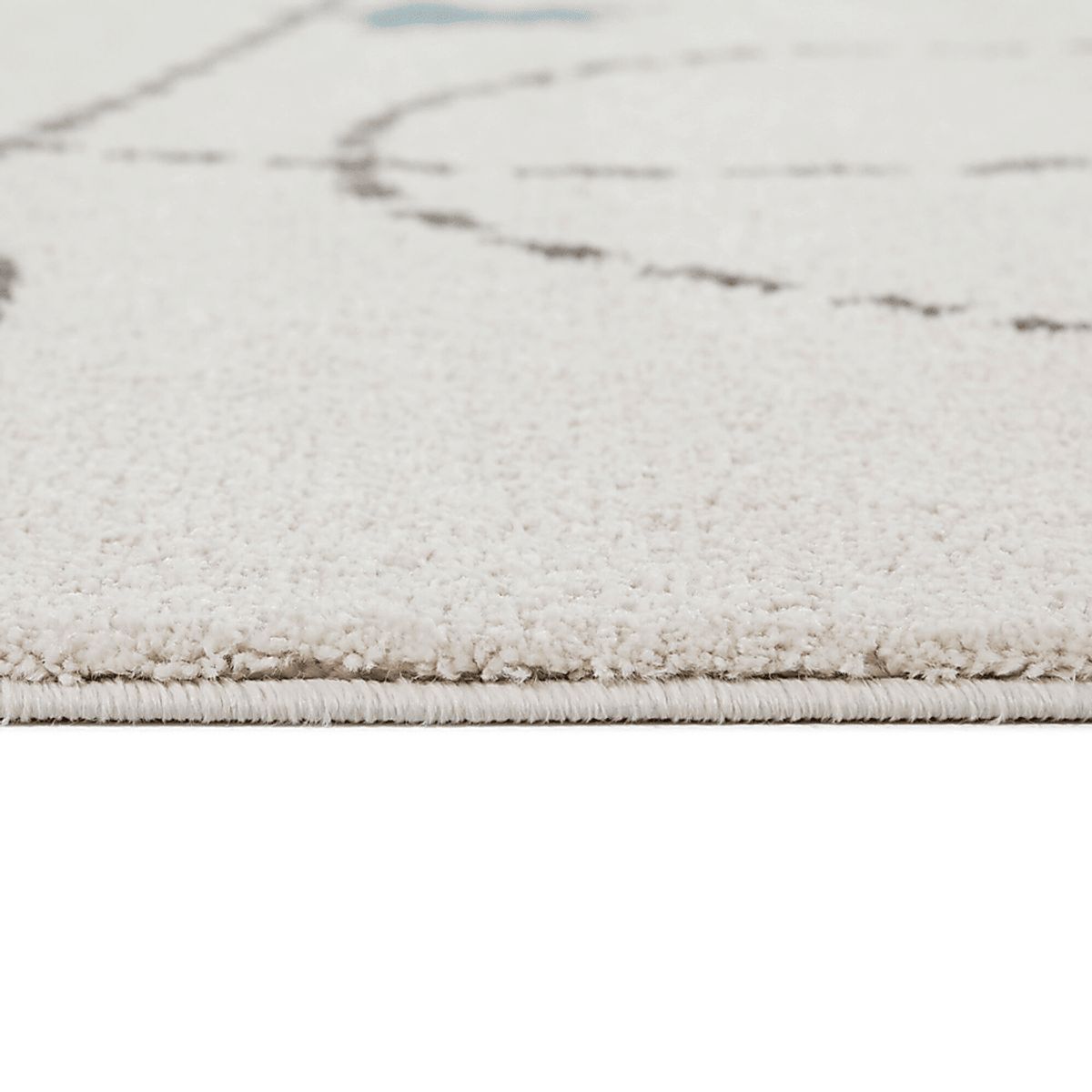 Astronauts Decor White Polypropylene Fabric Rug | Rooms to Go