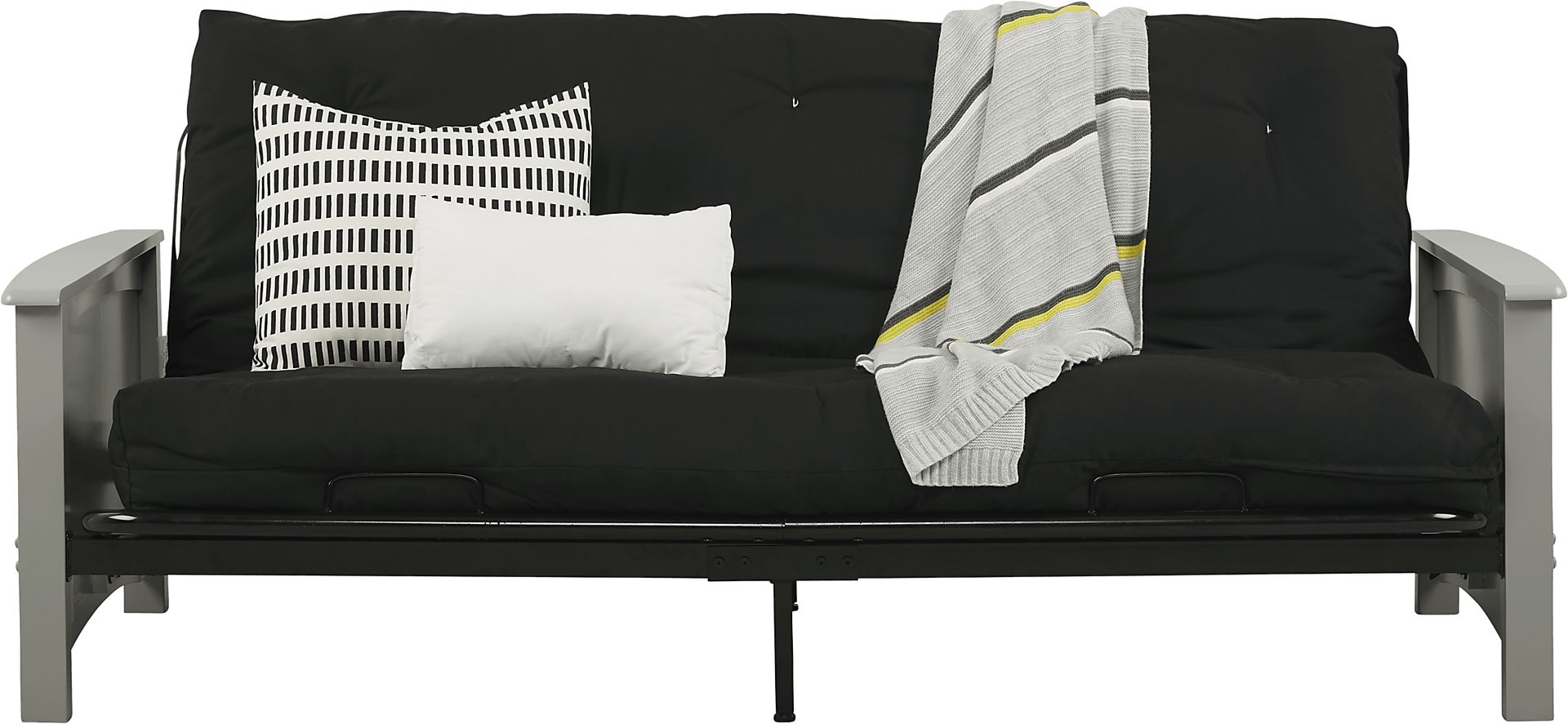 Kids Aubert Gray Futon with Futon Mattress - Image 1
