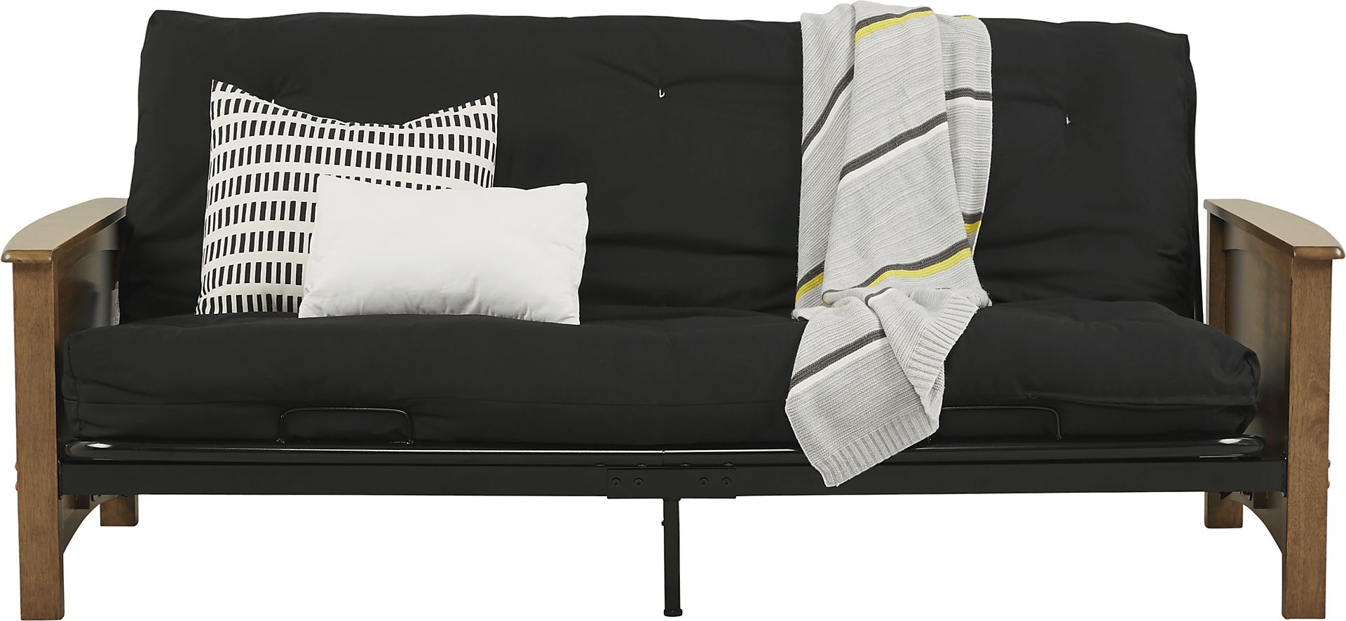 Kids Aubert Natural Brown Futon with Futon Mattress - Image 1