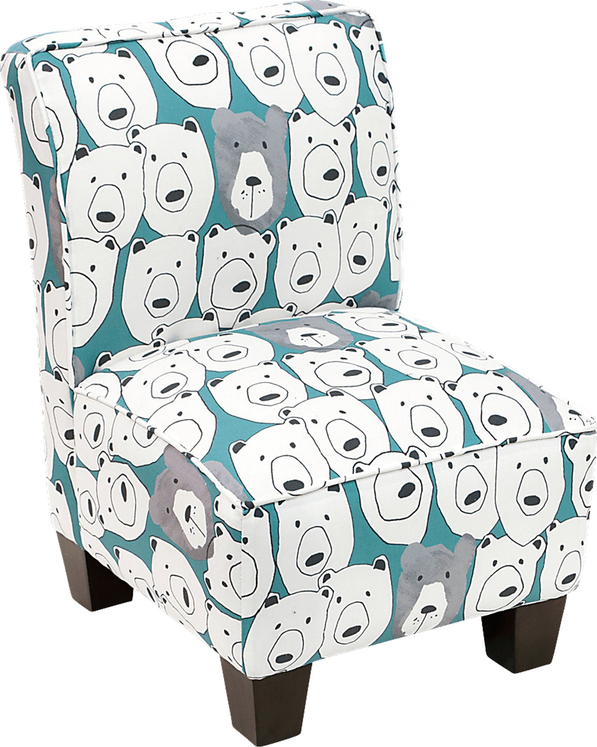 Auggie Aqua Toddler Accent Chair - Image 1