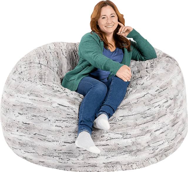Kids Aull Light Gray Bean Bag Chair - Thumbnail - Image 5