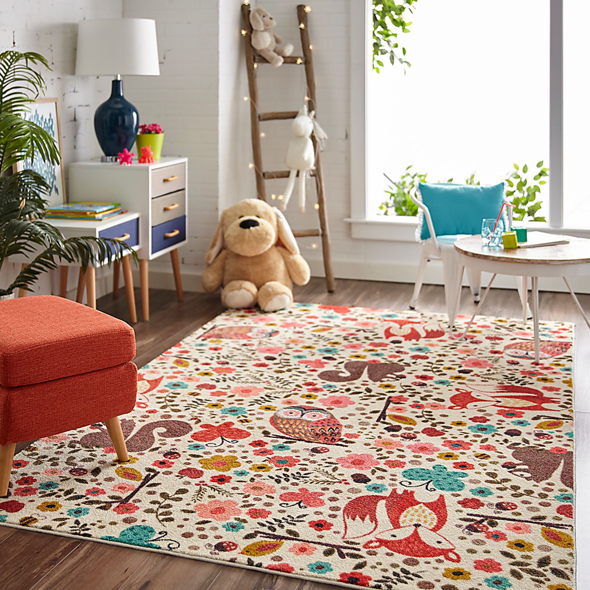 Kids Autumn Forest Beige 5' x 8' Rug - Image 2