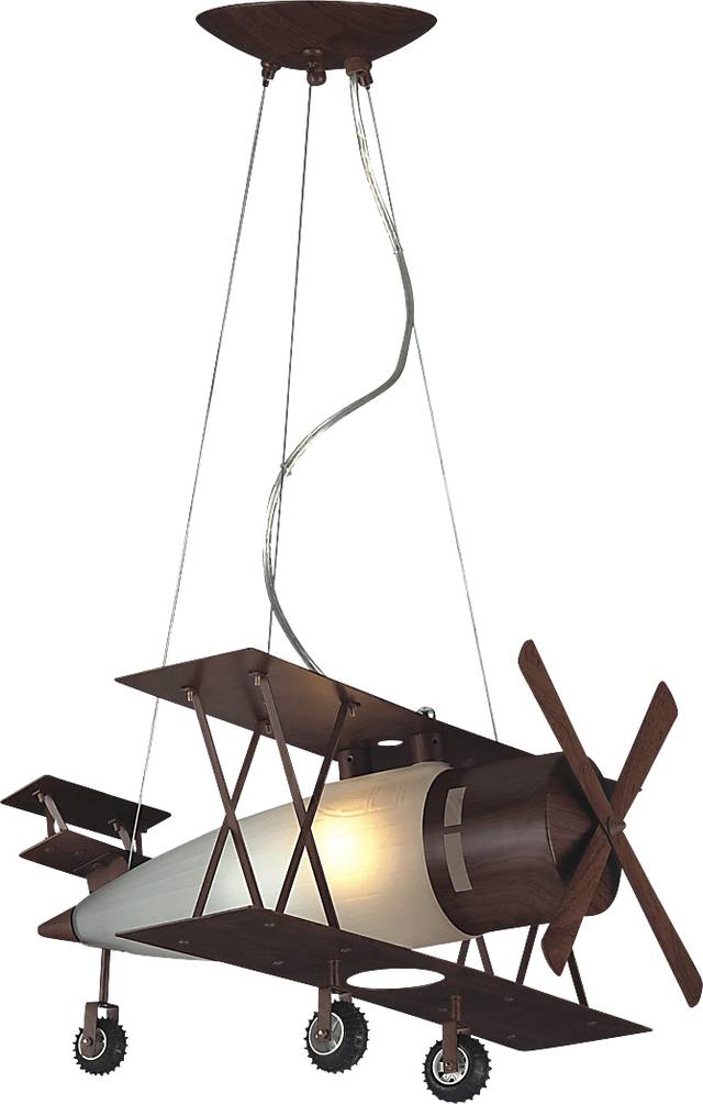 Kids Aviation Class Brown Chandelier - Thumbnail - Image 1