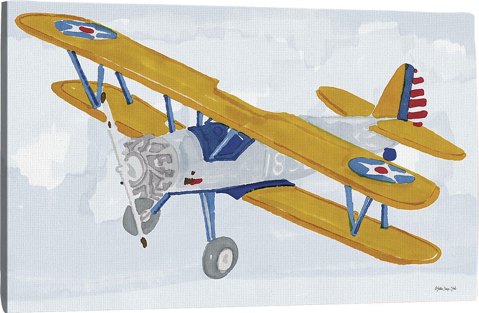 Kids Aviator Fun III Light Blue Artwork