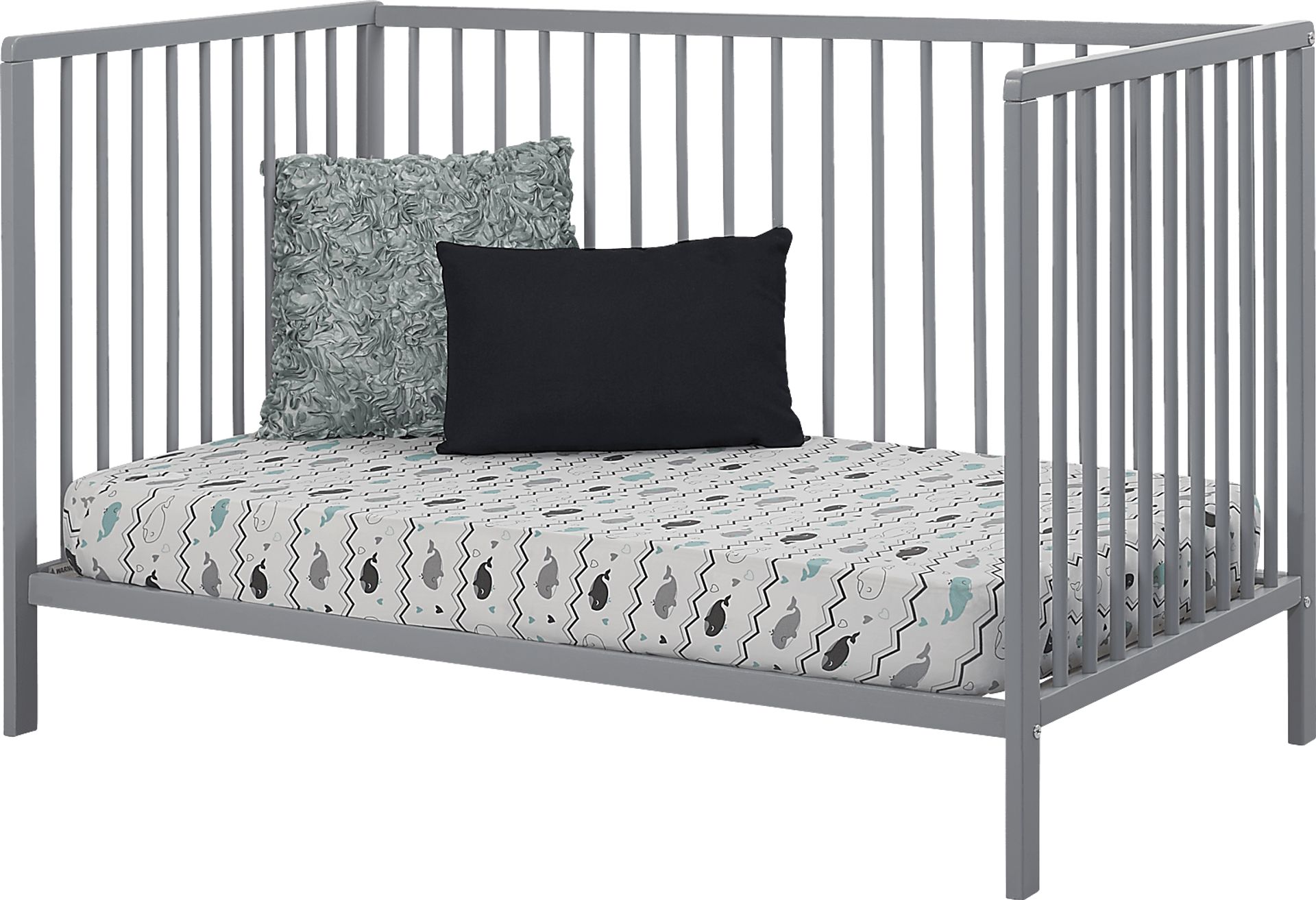 Kids Avukhi Gray Convertible Crib - Image 3