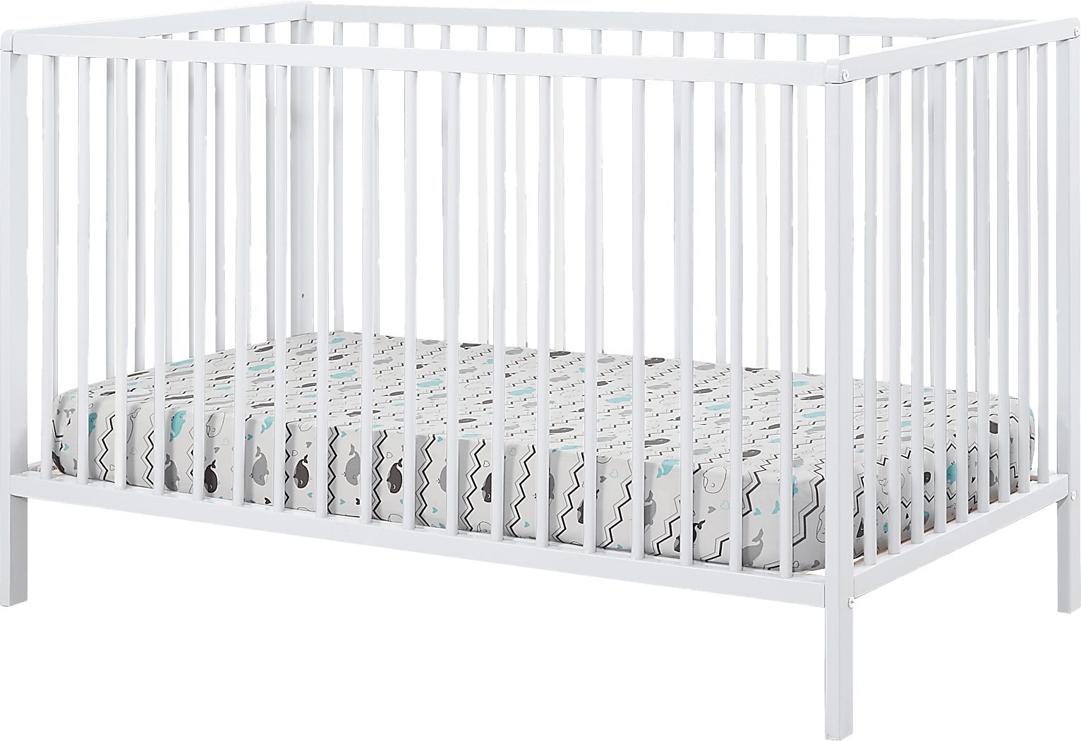 Kids Avukhi White Convertible Crib