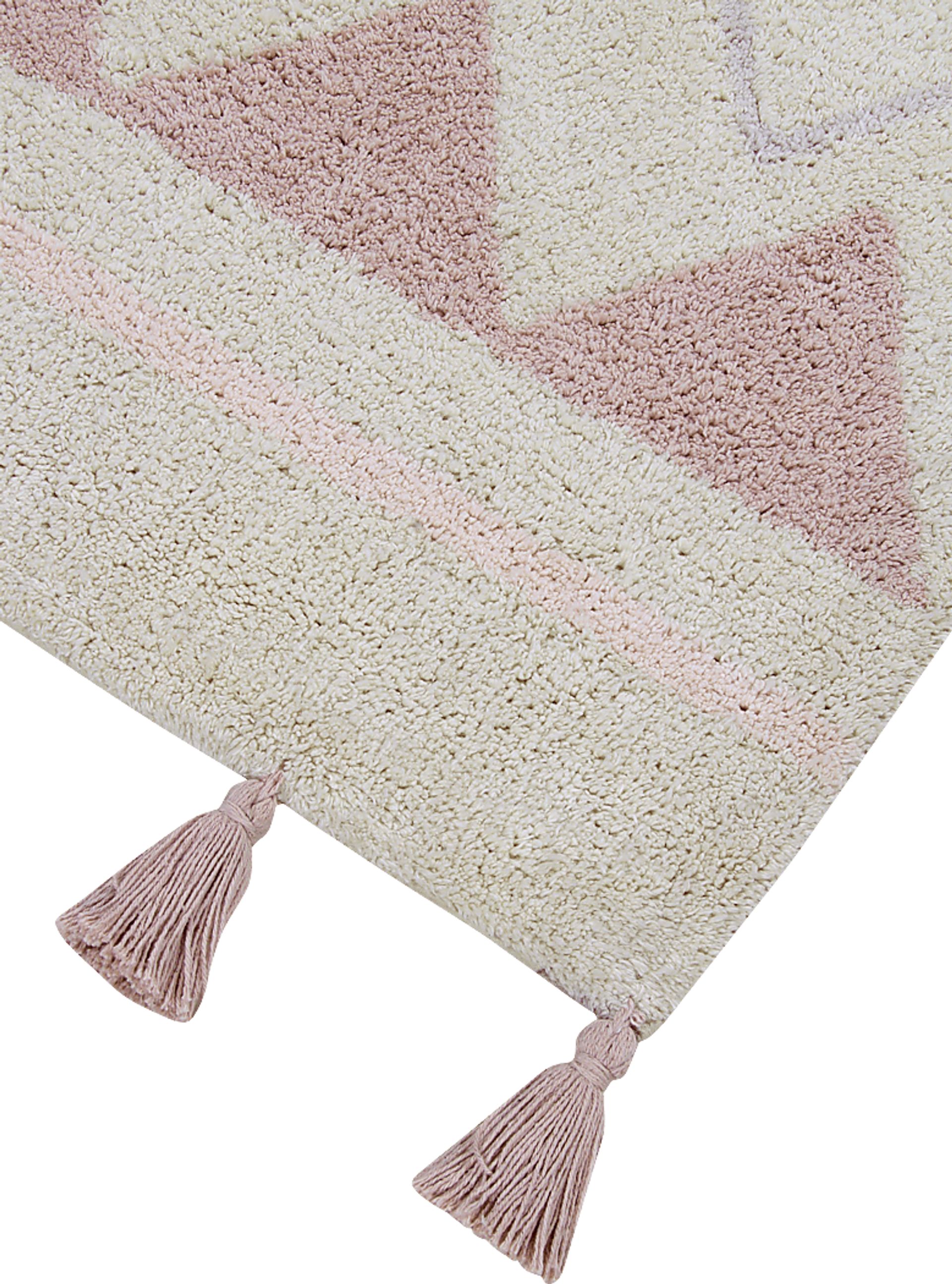 Kids Azteca Natural/Pink 4' x 5'3 Machine Washable Rug - Image 4