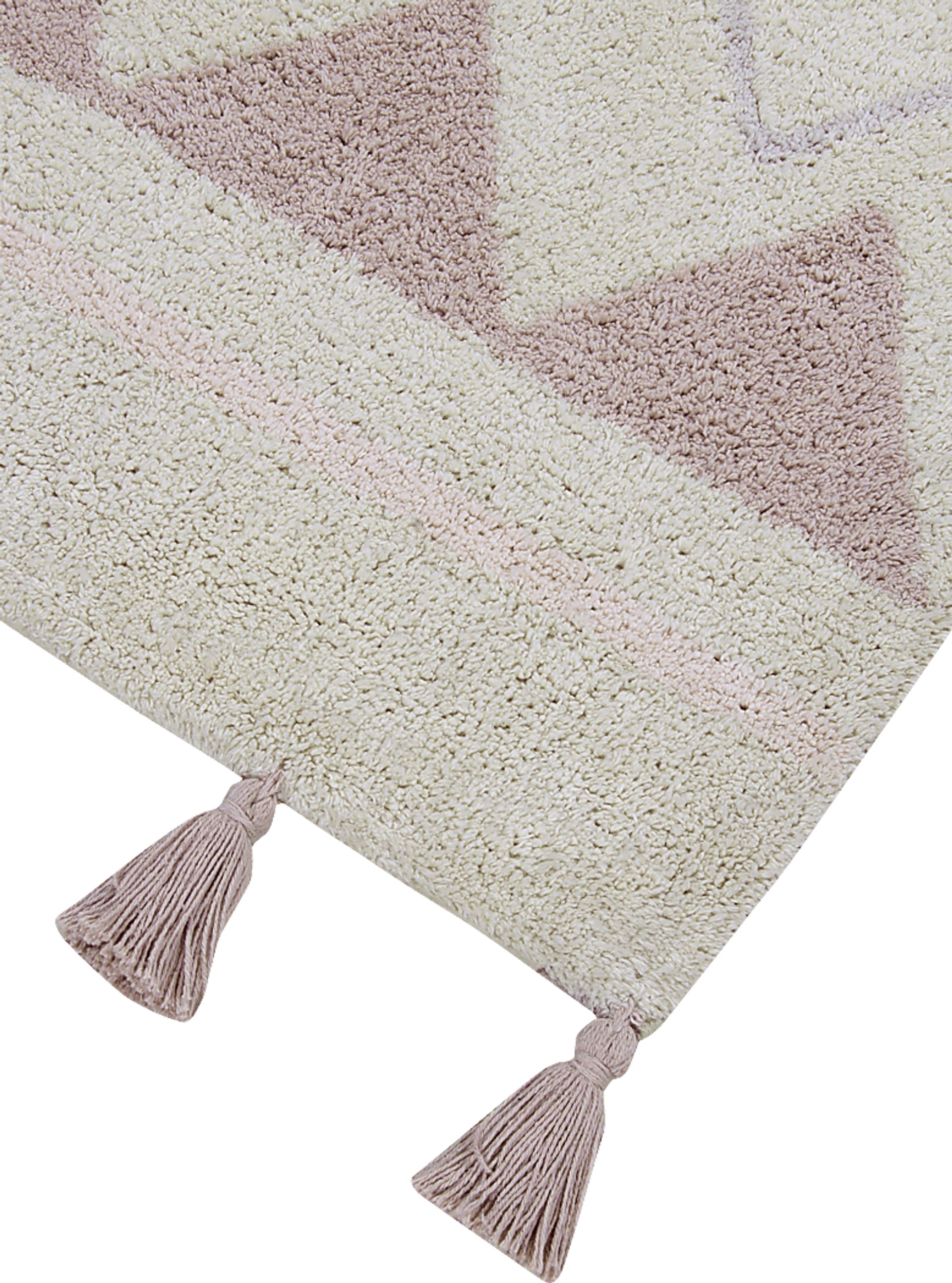 Kids Azteca Natural/Pink 4'7 x 6'7 Machine Washable Rug - Image 5