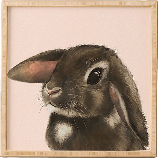 Kids Baby Bunny Boo Pink Framed Wall Art - Thumbnail - Image 1